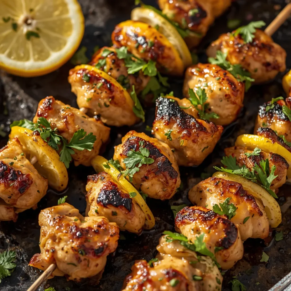 Lemon Herb Chicken Skewers