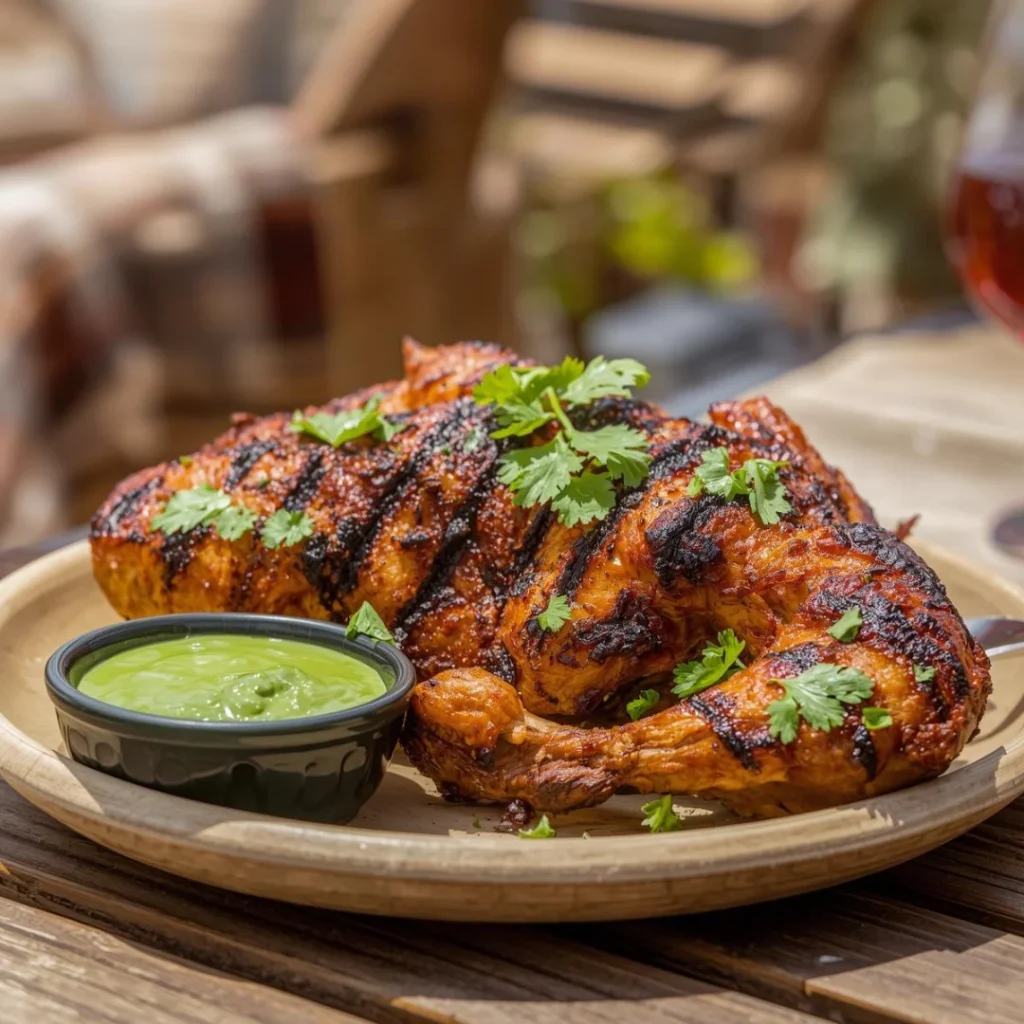 Peruvian Chicken With Green Sauce