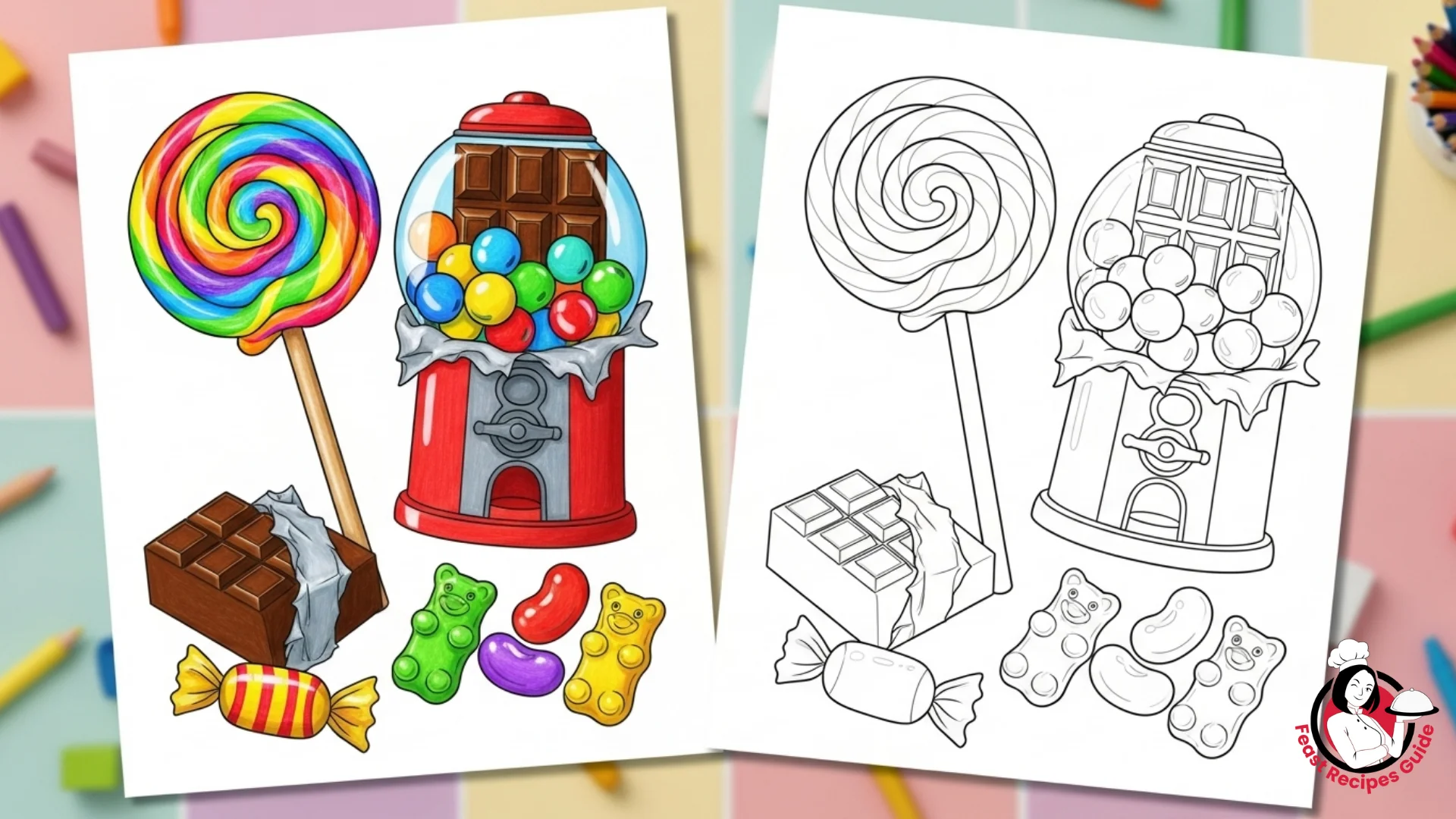 candy coloring pages