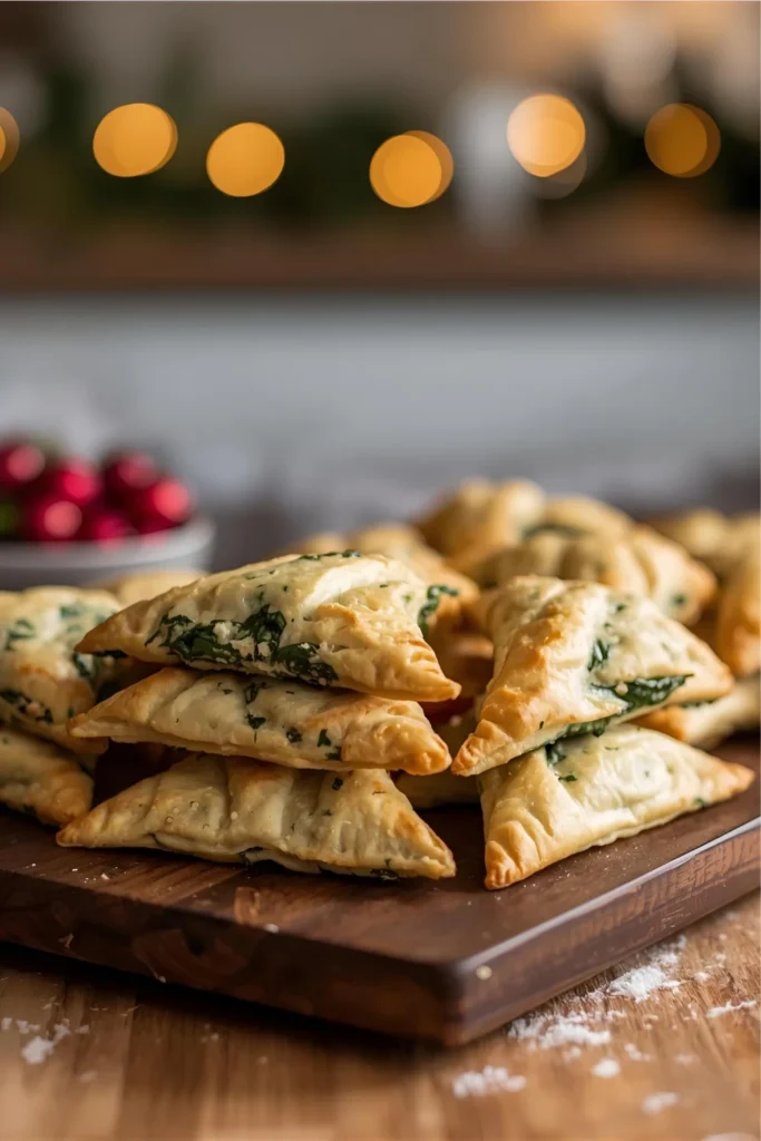 Spinach and Feta Puff Pastry Triangles