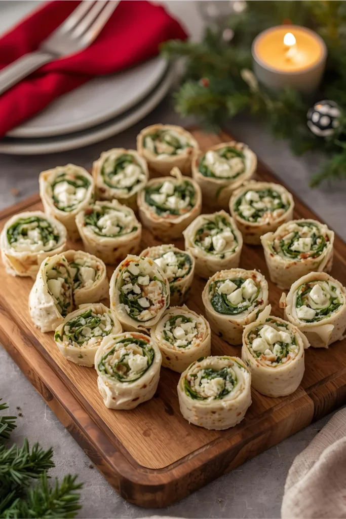 Spinach and Feta Tortilla Roll Ups