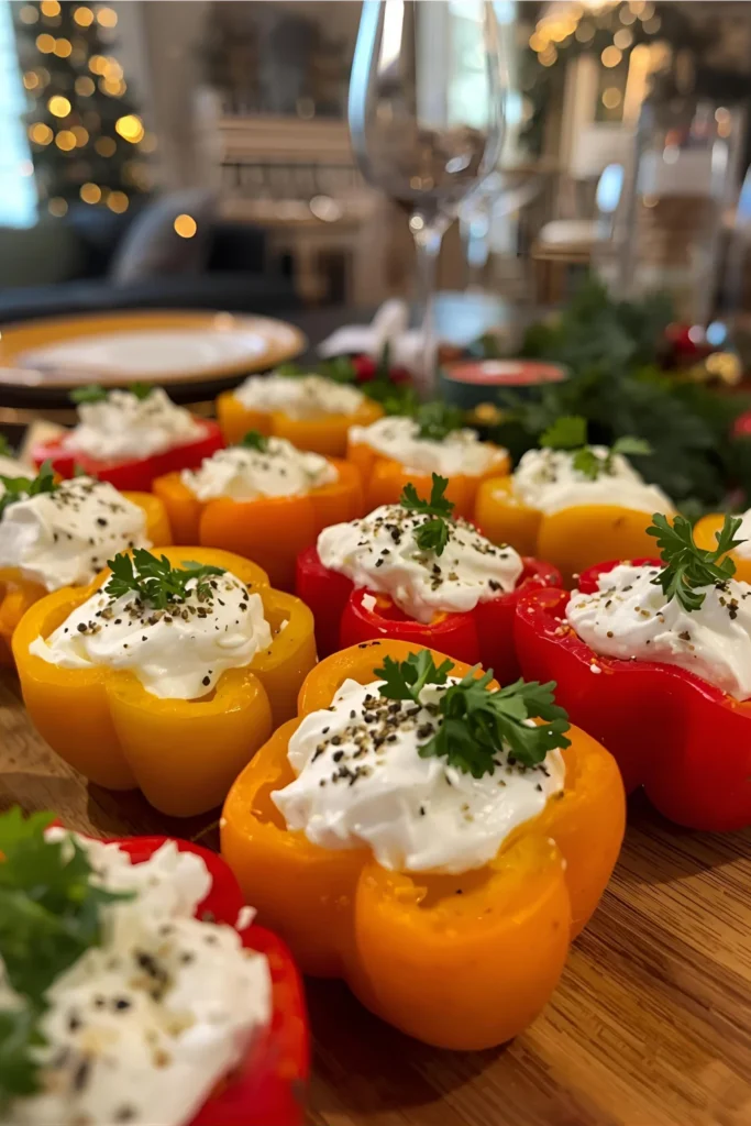 Stuffed Mini Bell Peppers with Herbed Cream Cheese