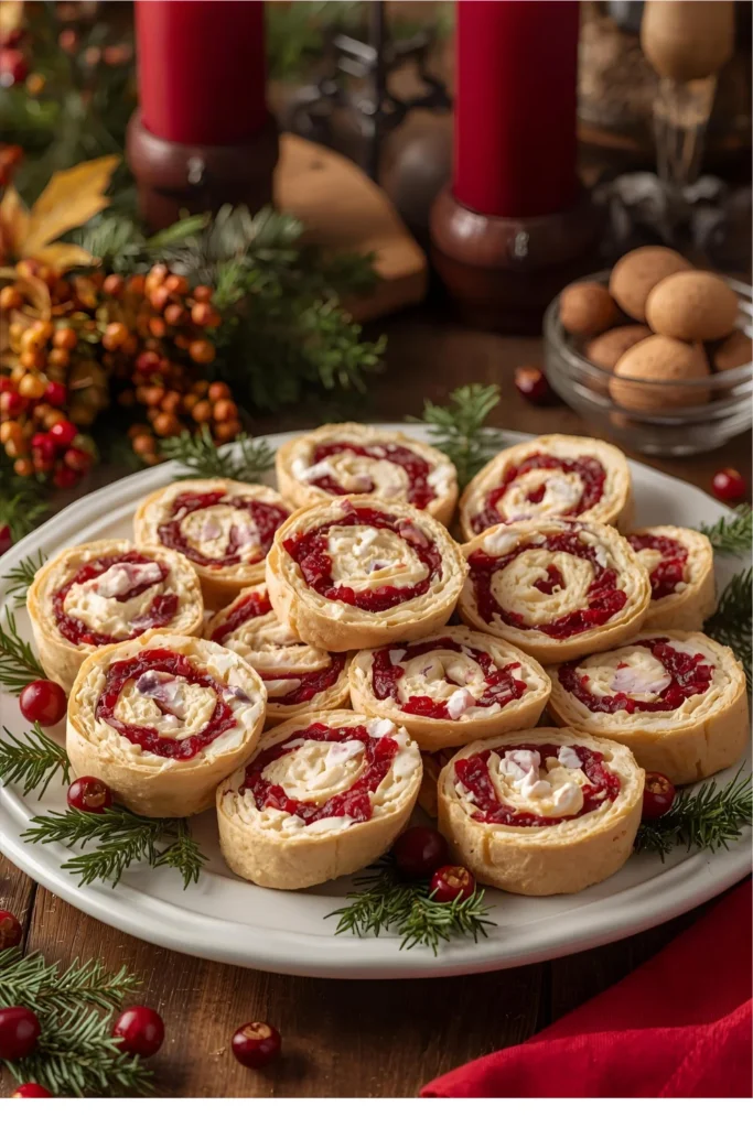 Turkey Cranberry Cream Cheese Pinwheels