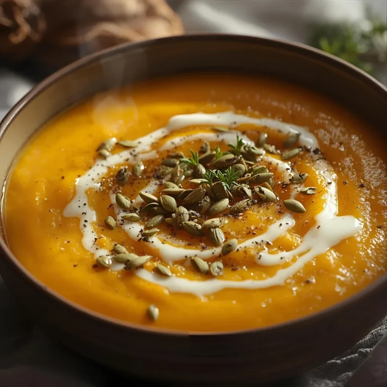 Butternut Squash Soup in a bowl