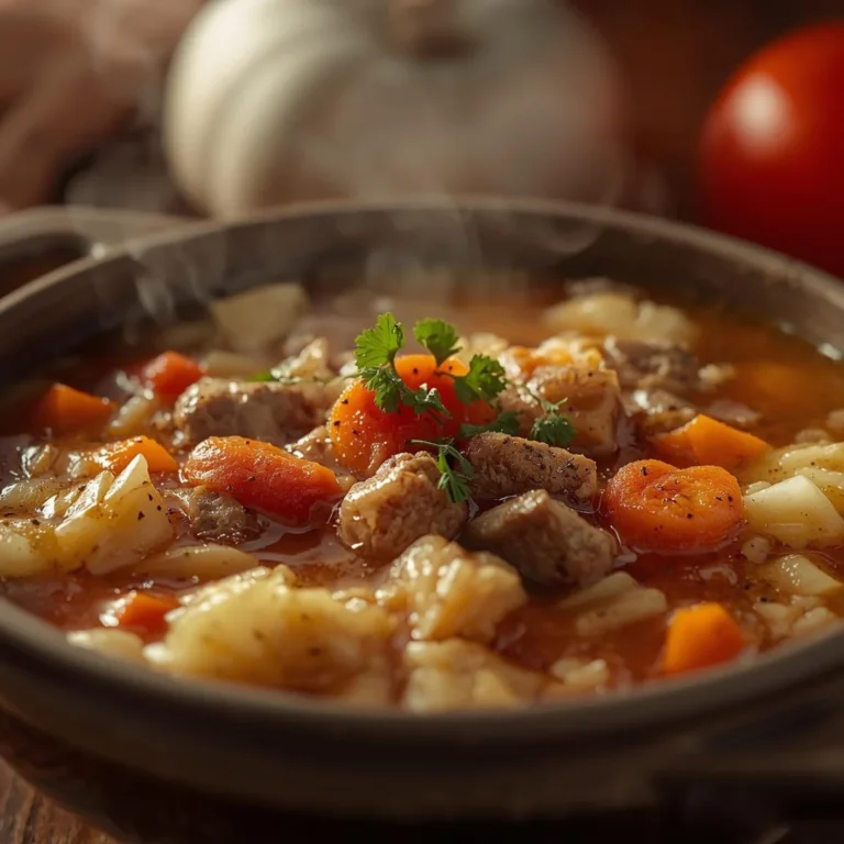 Cabbage Roll Soup in a bowl