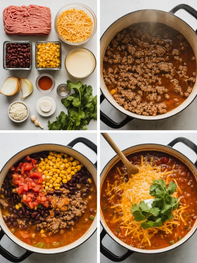 Cheesy Taco Soup steps