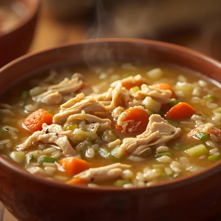 Chicken & Wild Rice Soup in a bowl