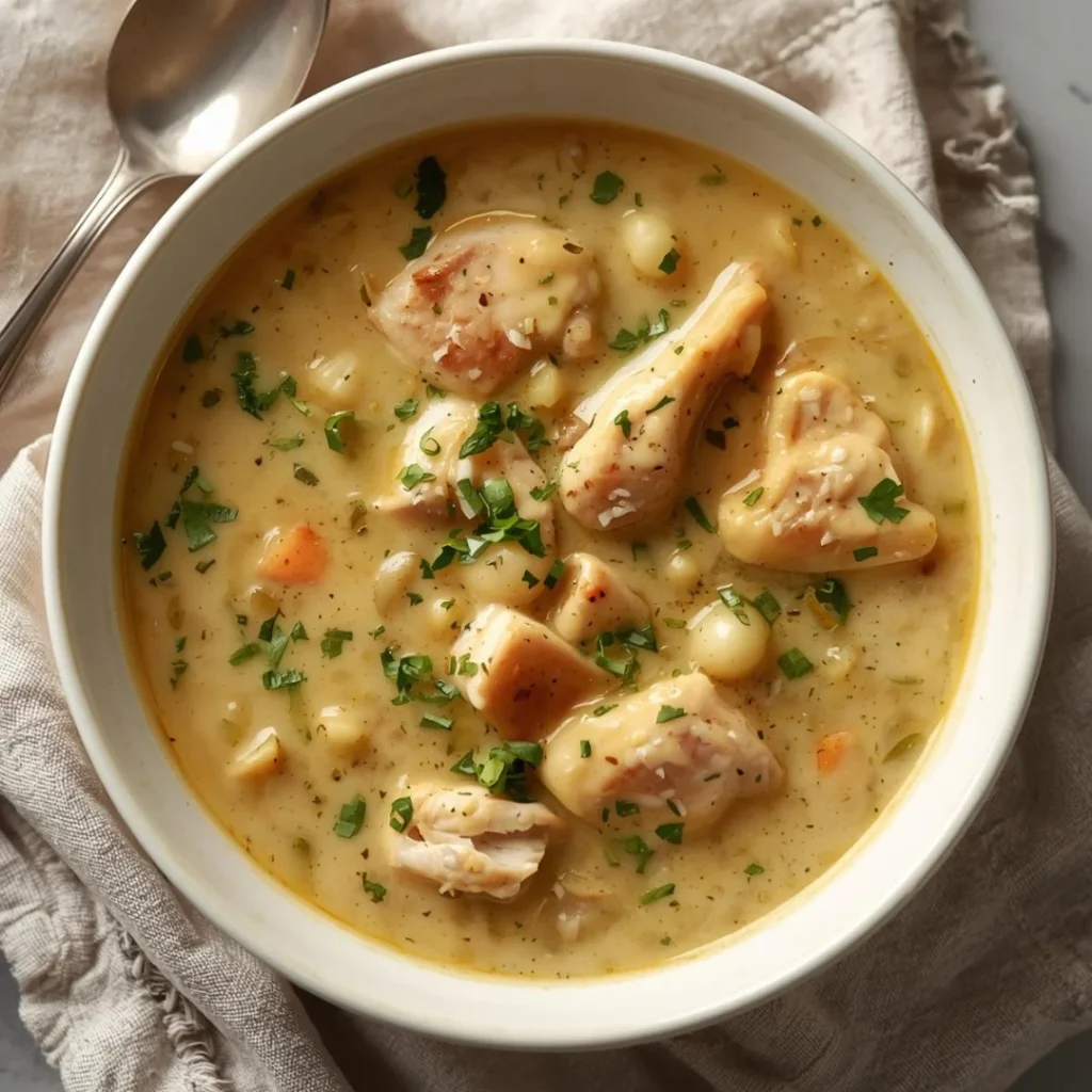 Creamy Garlic Chicken Soup