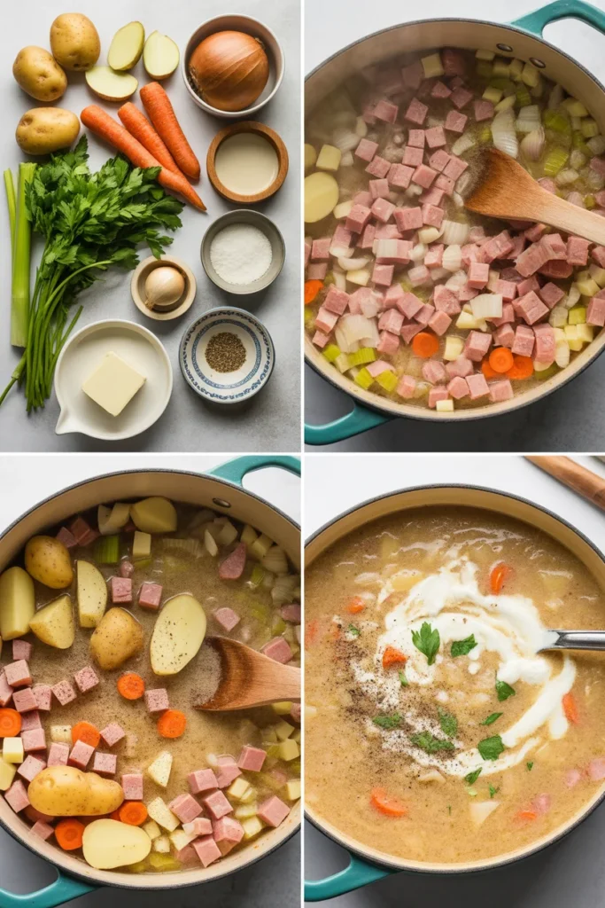 Creamy Ham Potato Soup step