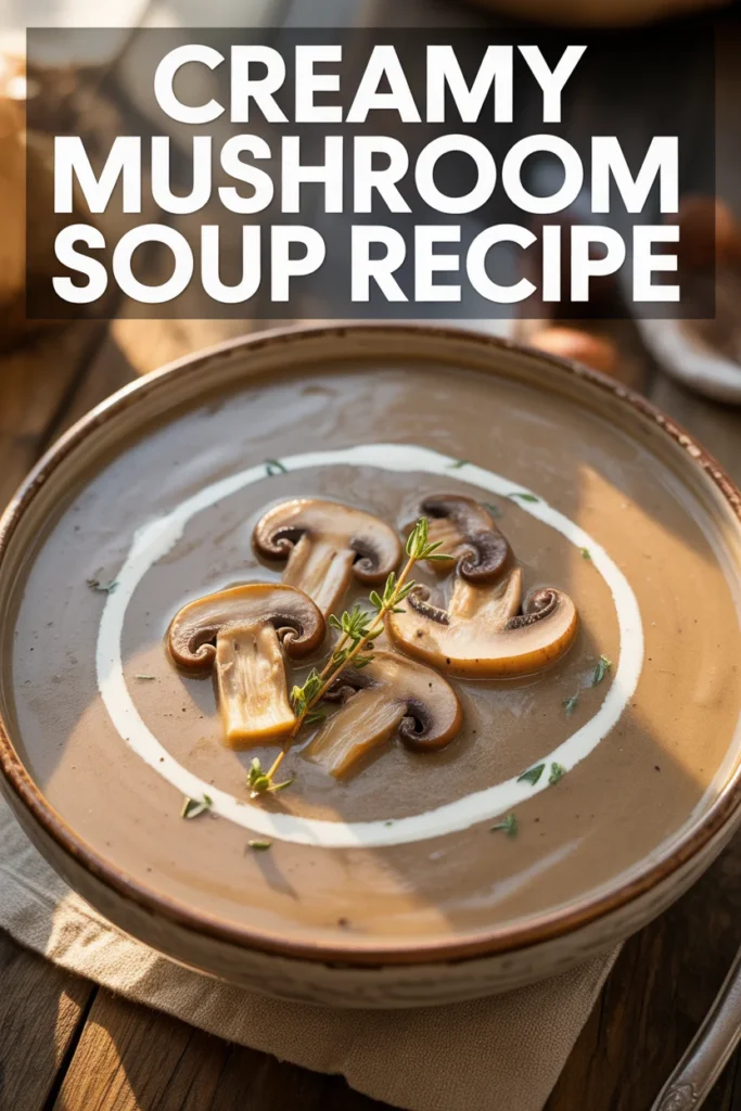 Creamy Mushroom Soup pin