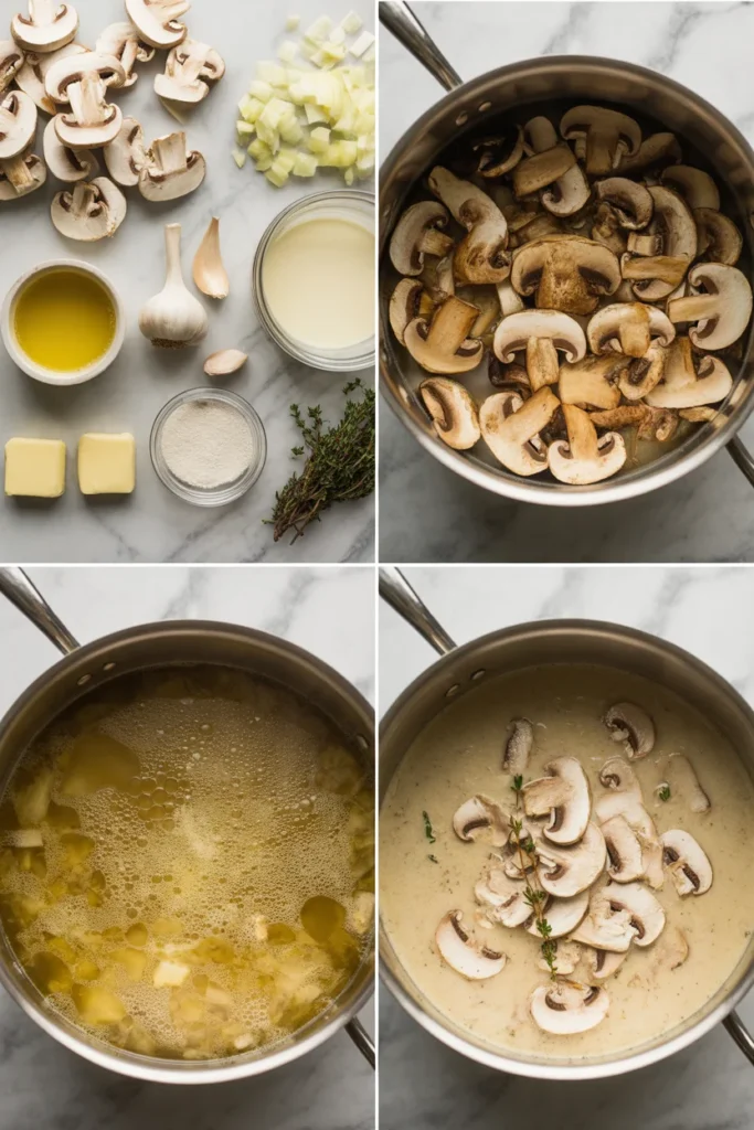 Creamy Mushroom Soup steps