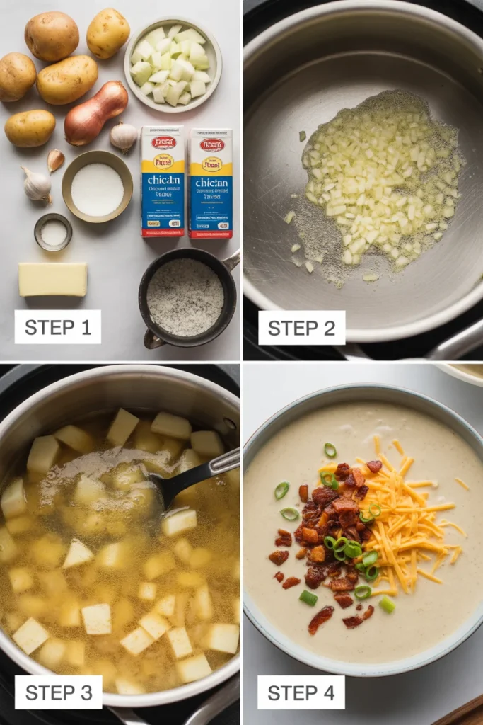 Creamy Potato Soup Recipe steps