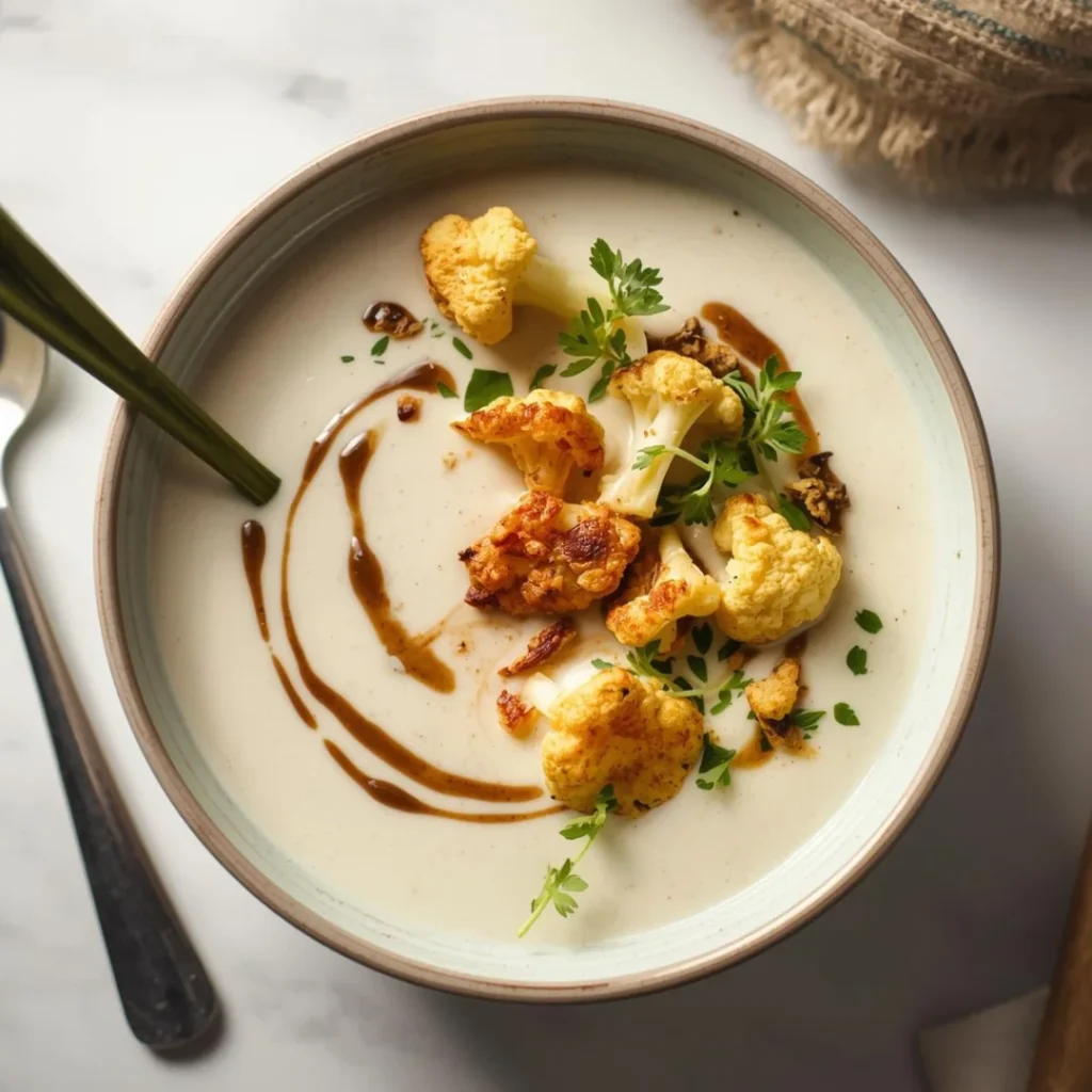 Creamy Vegan Cauliflower Soup