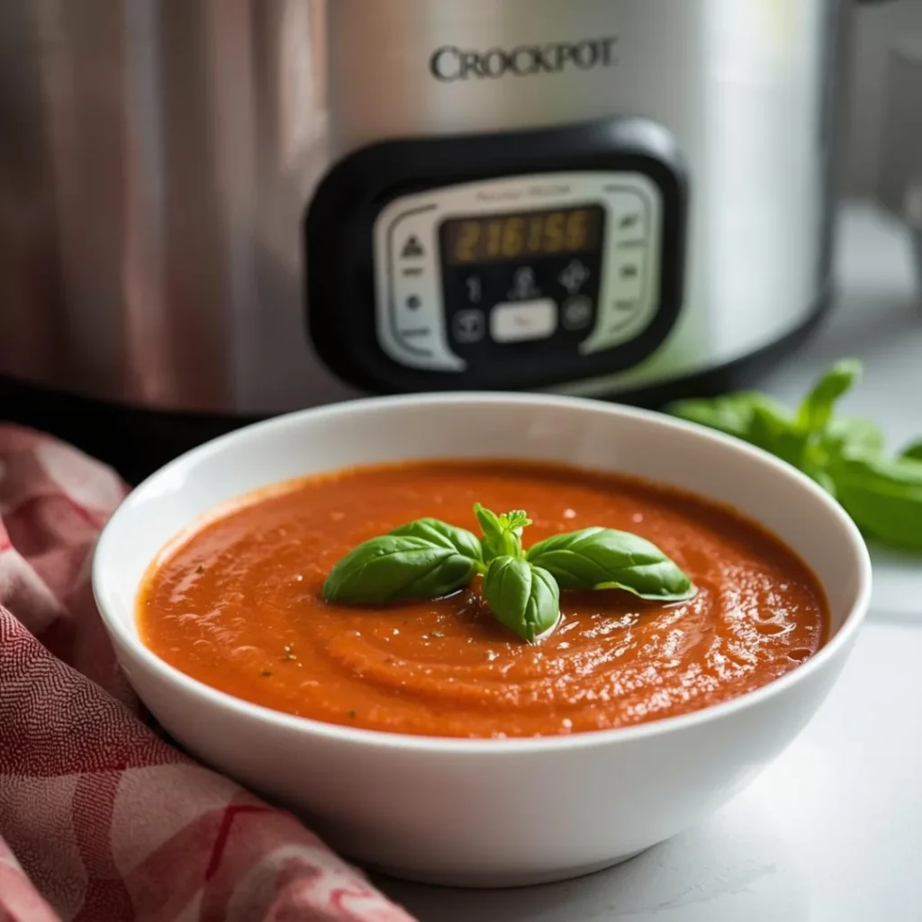 Crockpot Tomato Basil Soup