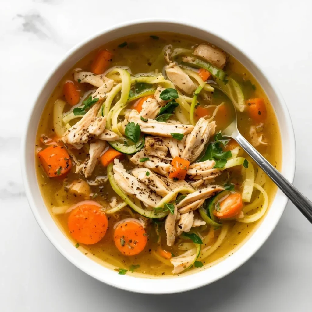 Keto Chicken Zoodle Soup