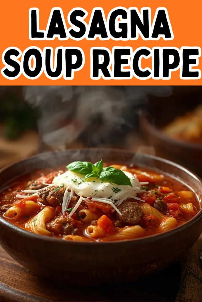 Lasagna Soup Recipe pin