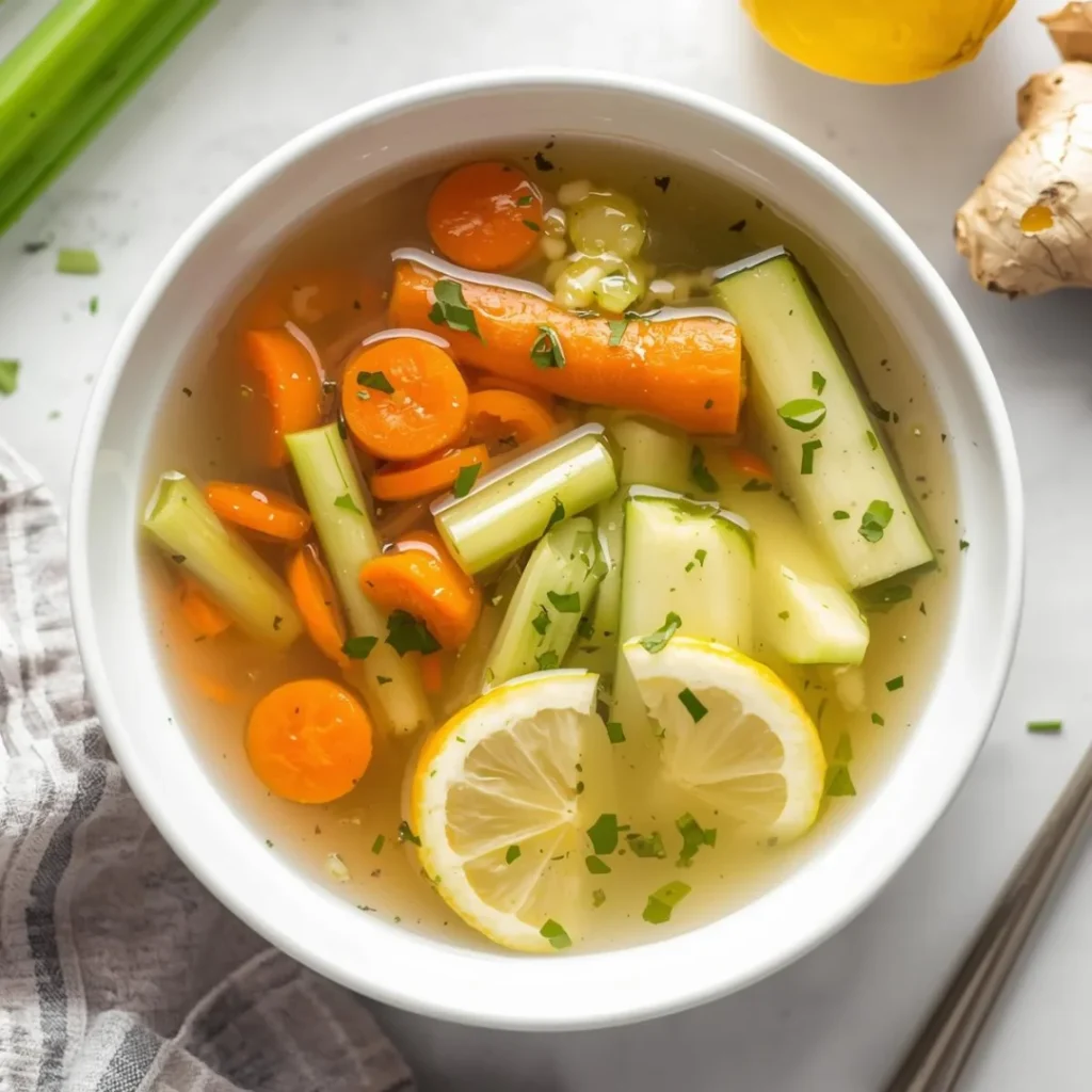 Lemon Ginger Vegetable Soup