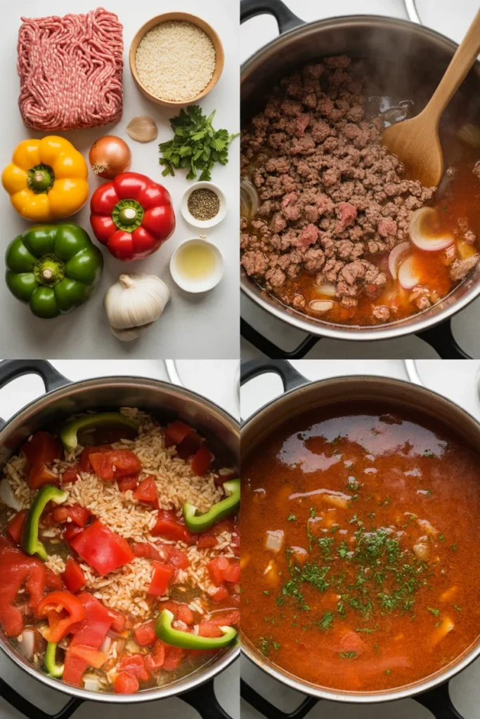 Stuffed Pepper Soup step