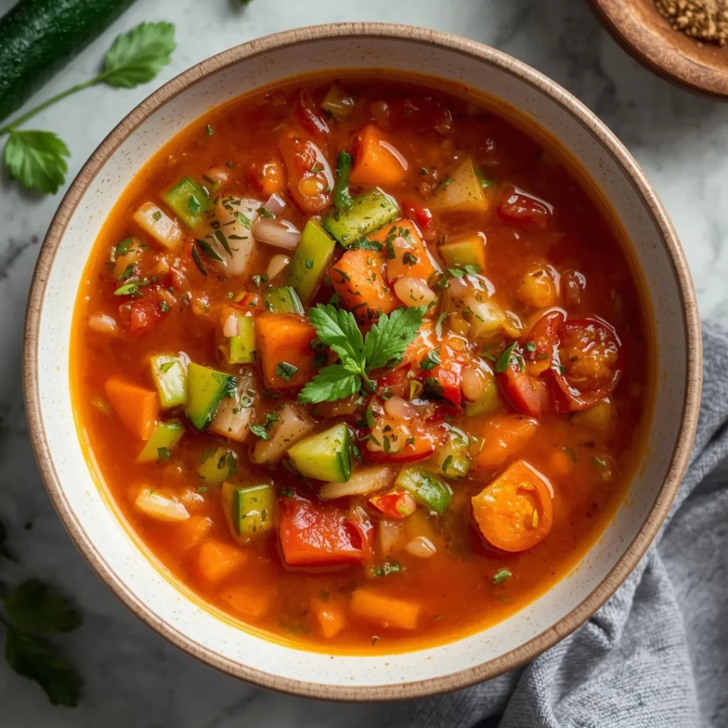 Tomato Vegetable Detox Soup