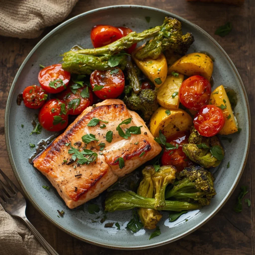 30 Minute Salmon with Veggies