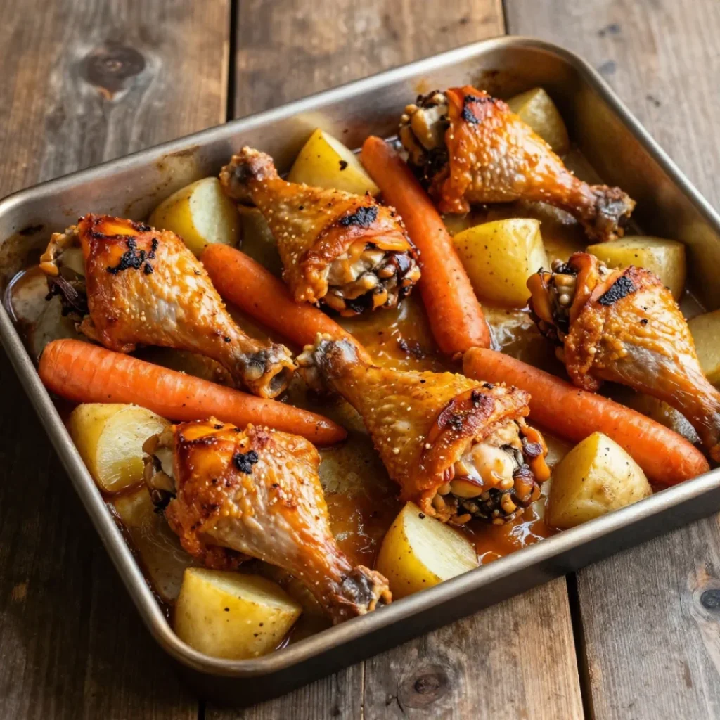 Chicken Drumstick Tray Bake