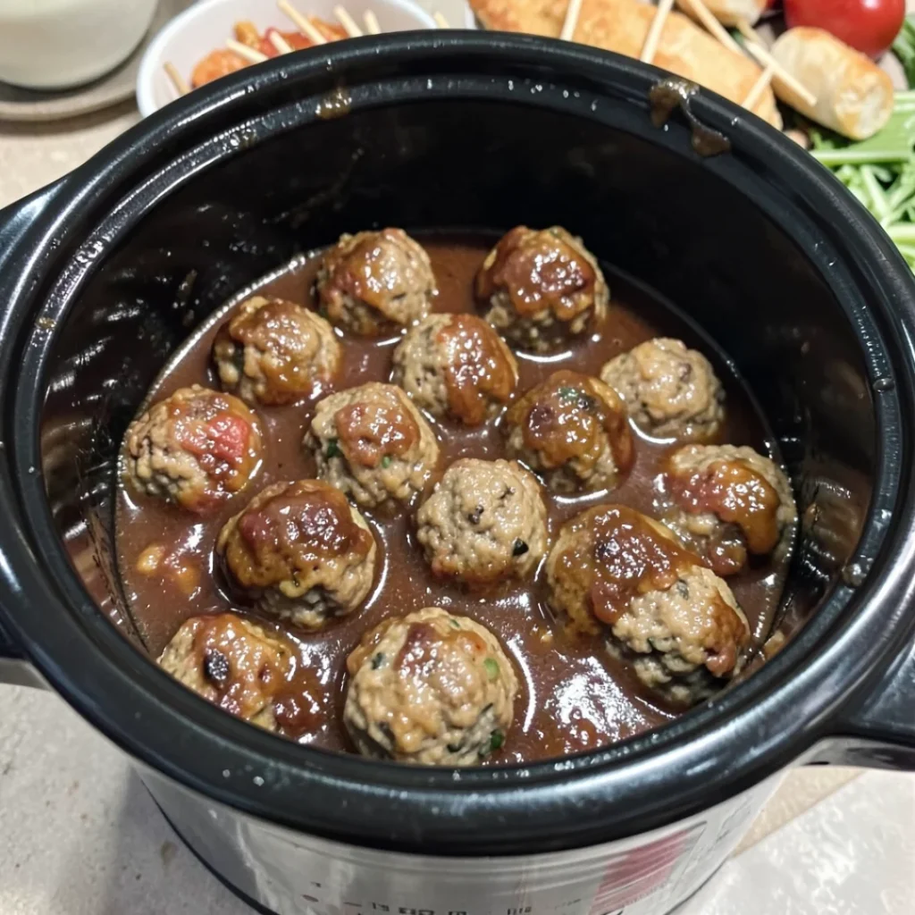 Crockpot Meatballs 1