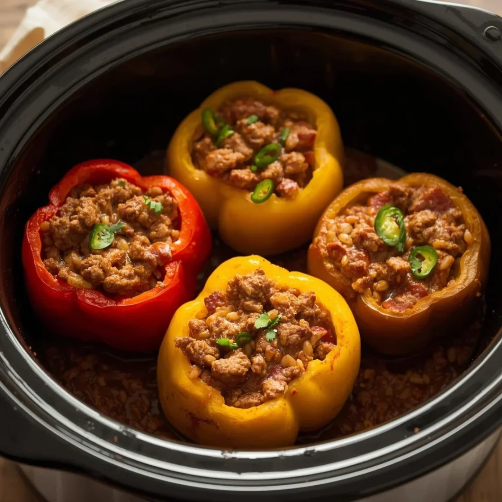 Crockpot Stuffed Peppers