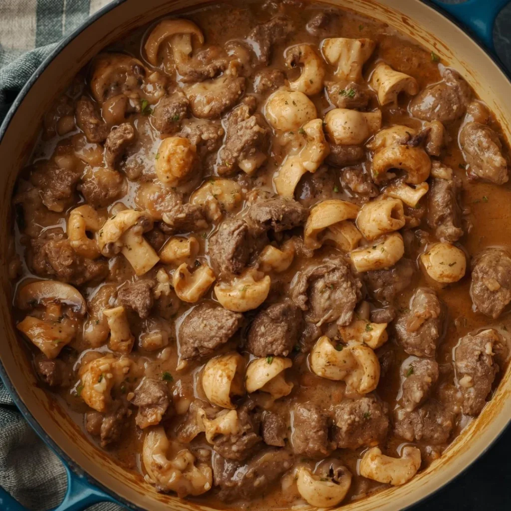 One Pot Beef Stroganoff