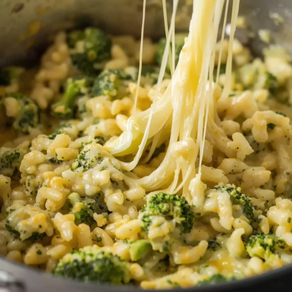 One Pot Cheesy Broccoli Rice