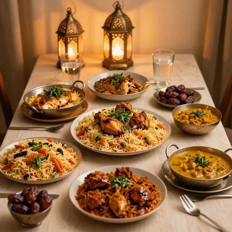 Ramadan family dinner table