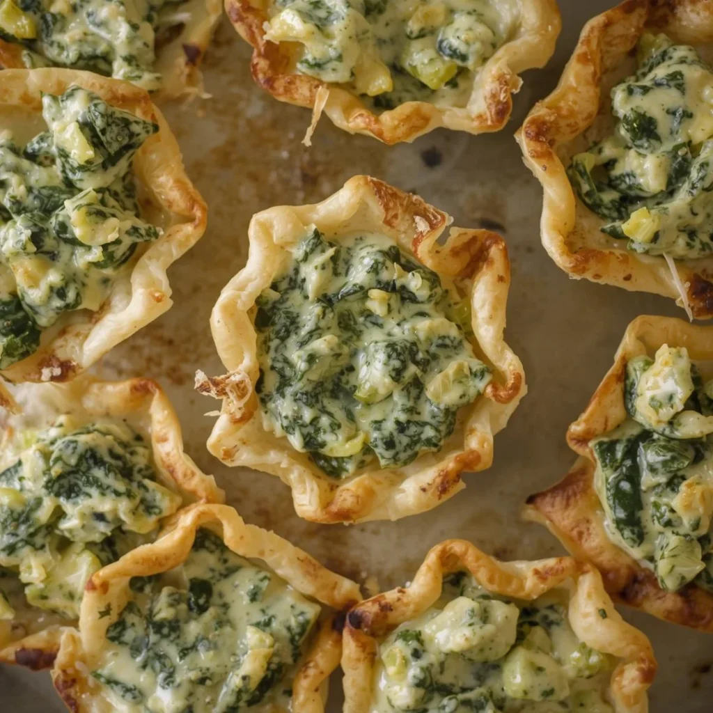 Spinach Artichoke Phyllo Cups