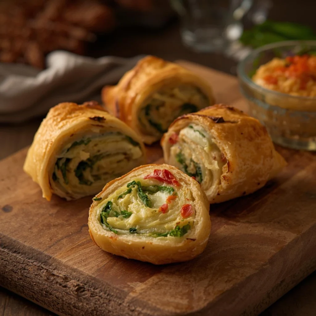 Spinach Artichoke Pinwheels