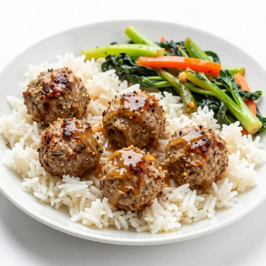 Turkey Meatballs with Rice