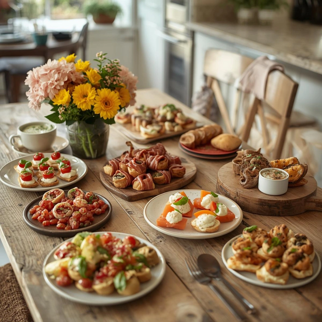 beautifully styled Italian appetizer