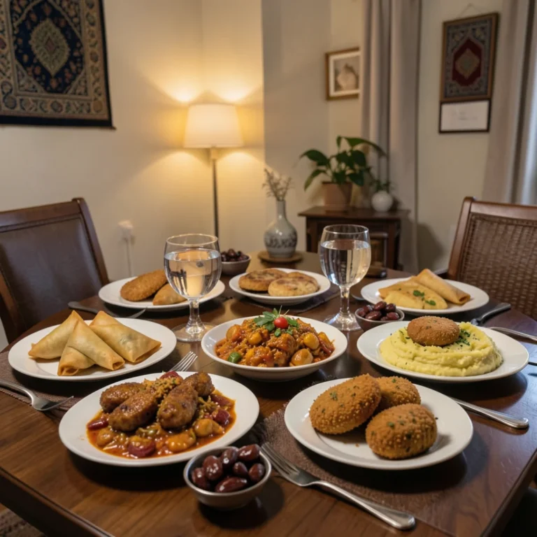 cozy Ramadan iftar table