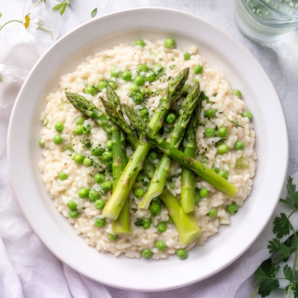 Asparagus Pea Risotto