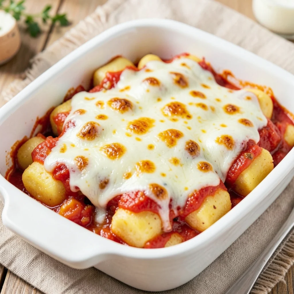 Baked Gnocchi with Mozzarella