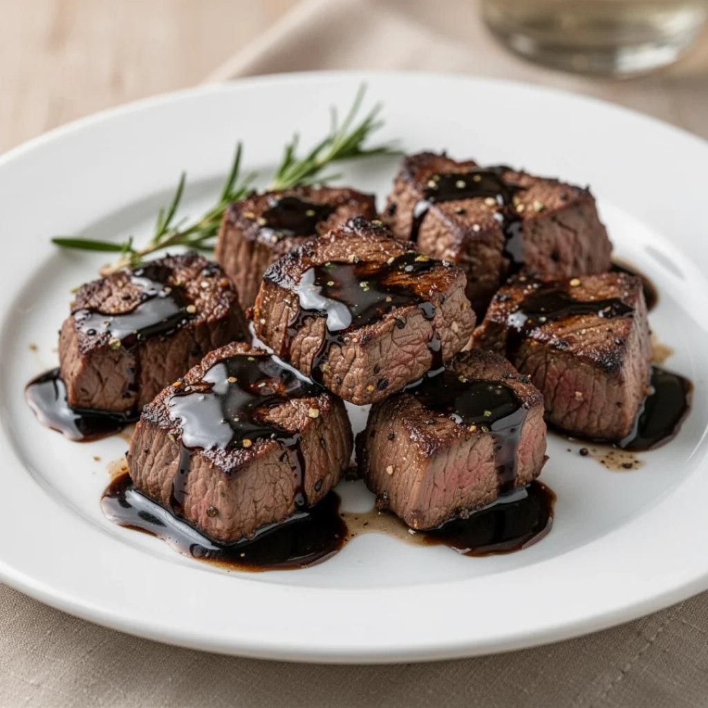 Balsamic Glazed Steak Tips