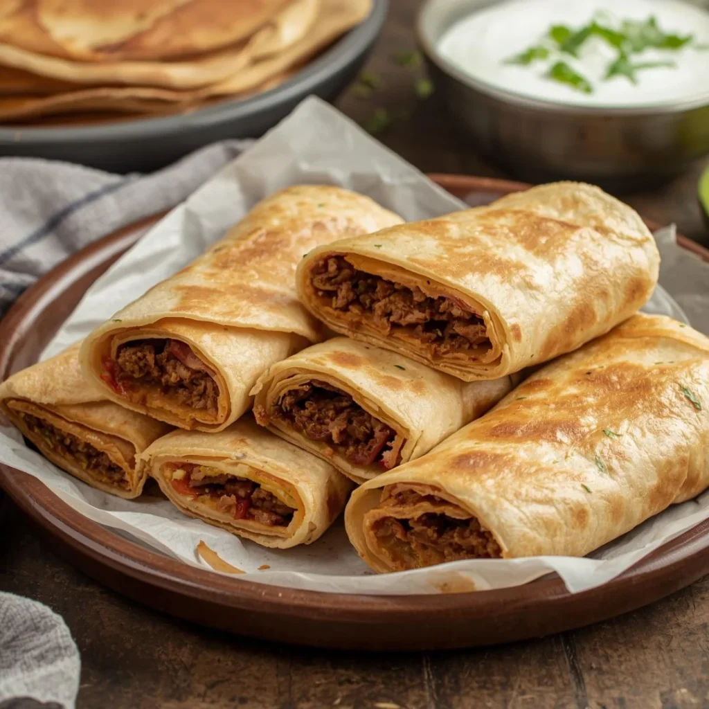 Beef Stuffed Paratha Rolls