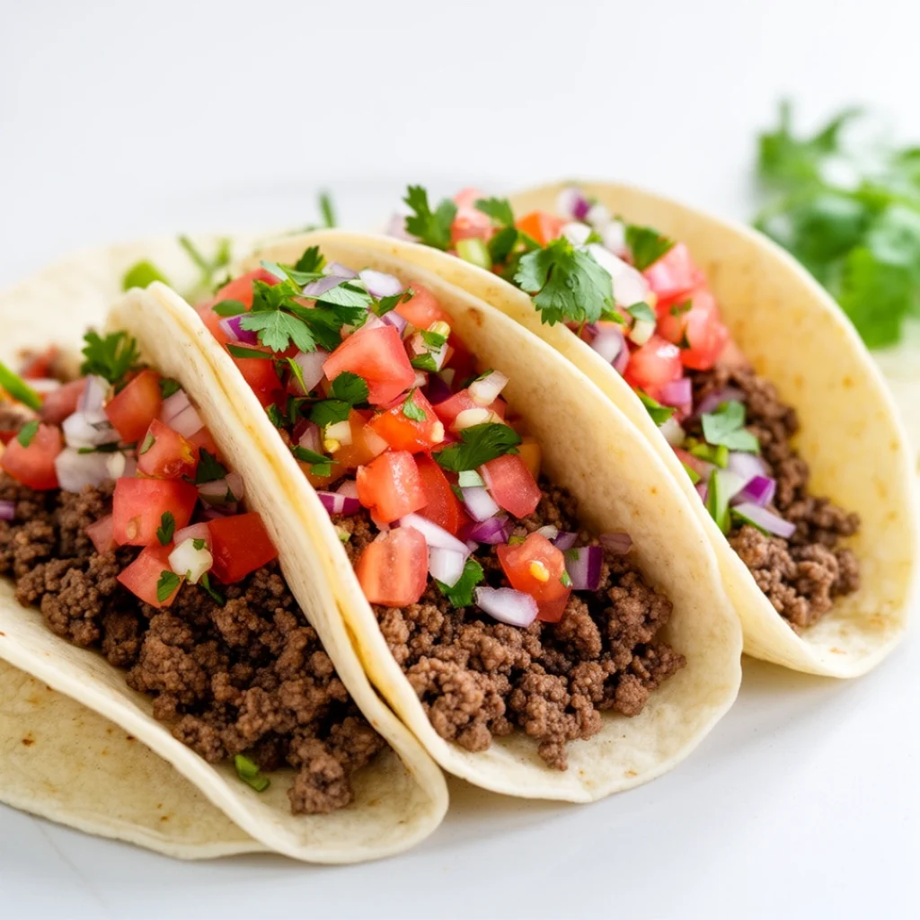 Beef Tacos with Fresh Salsa
