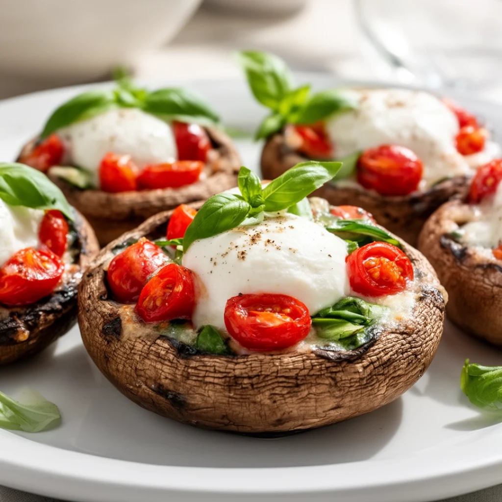 Caprese Stuffed Portobello Mushrooms