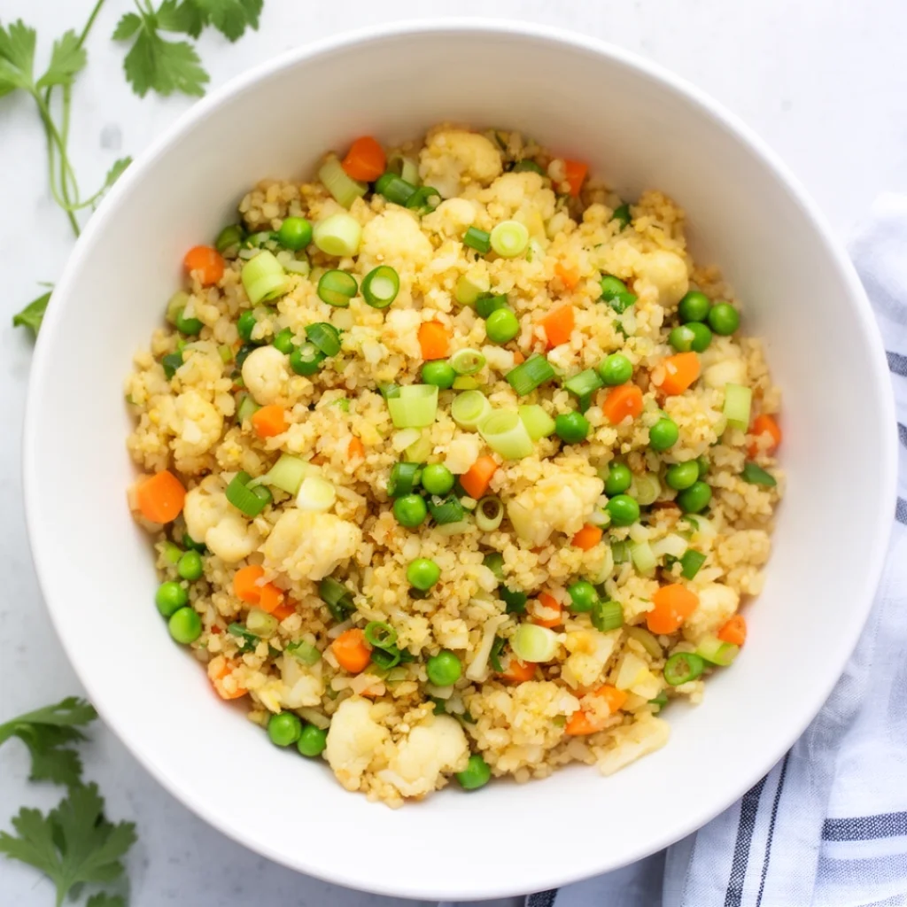 Cauliflower Fried Rice with Spring Vegetables