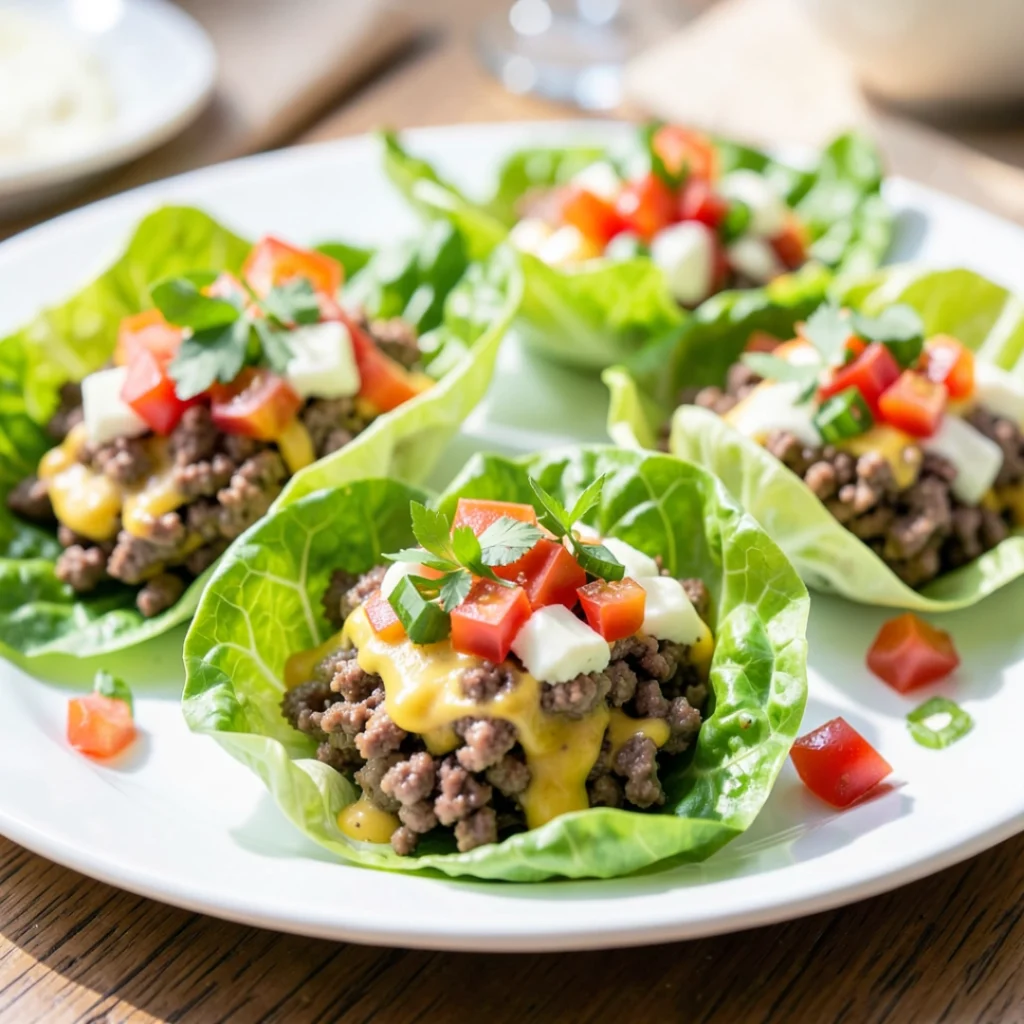 Cheeseburger Lettuce Wraps
