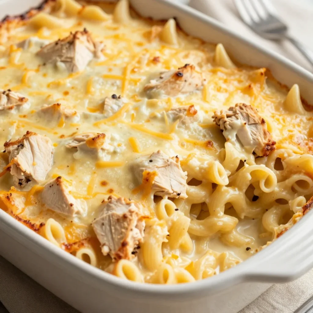 Chicken Alfredo Bake