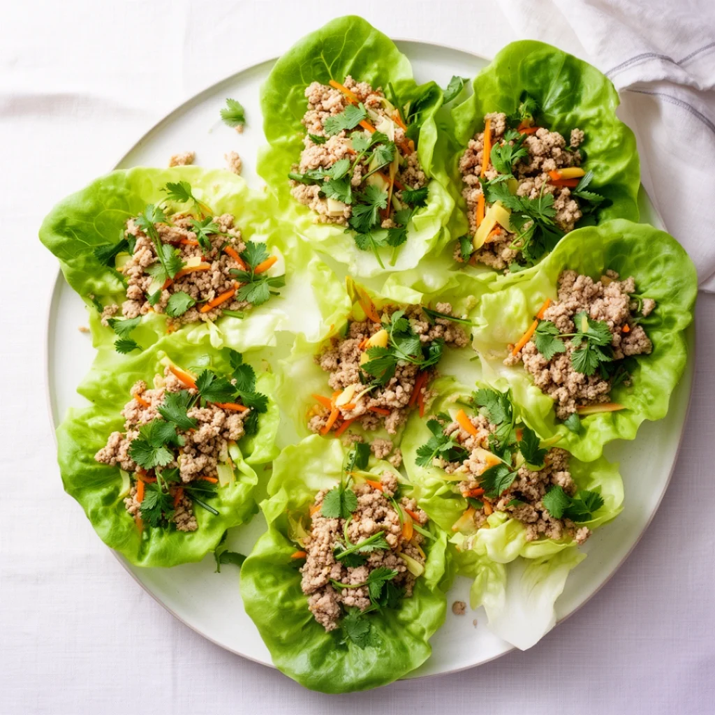 Chicken Lettuce Wraps with Fresh Herbs