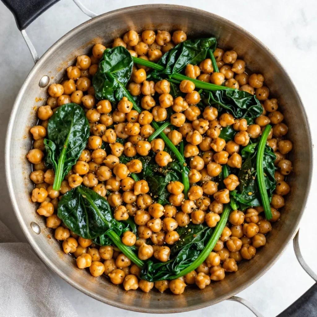 Chickpea Spinach Skillet