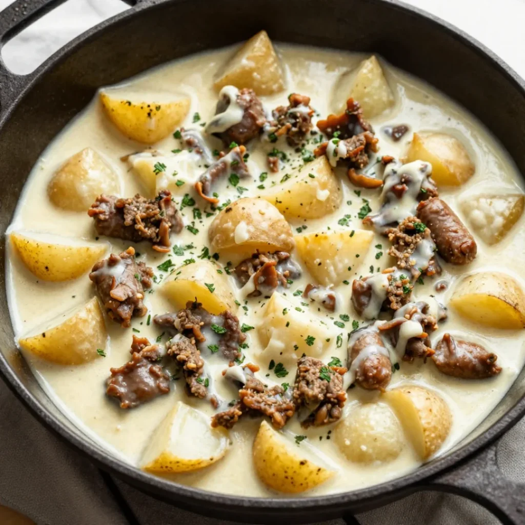 Creamy Sausage and Potatoes