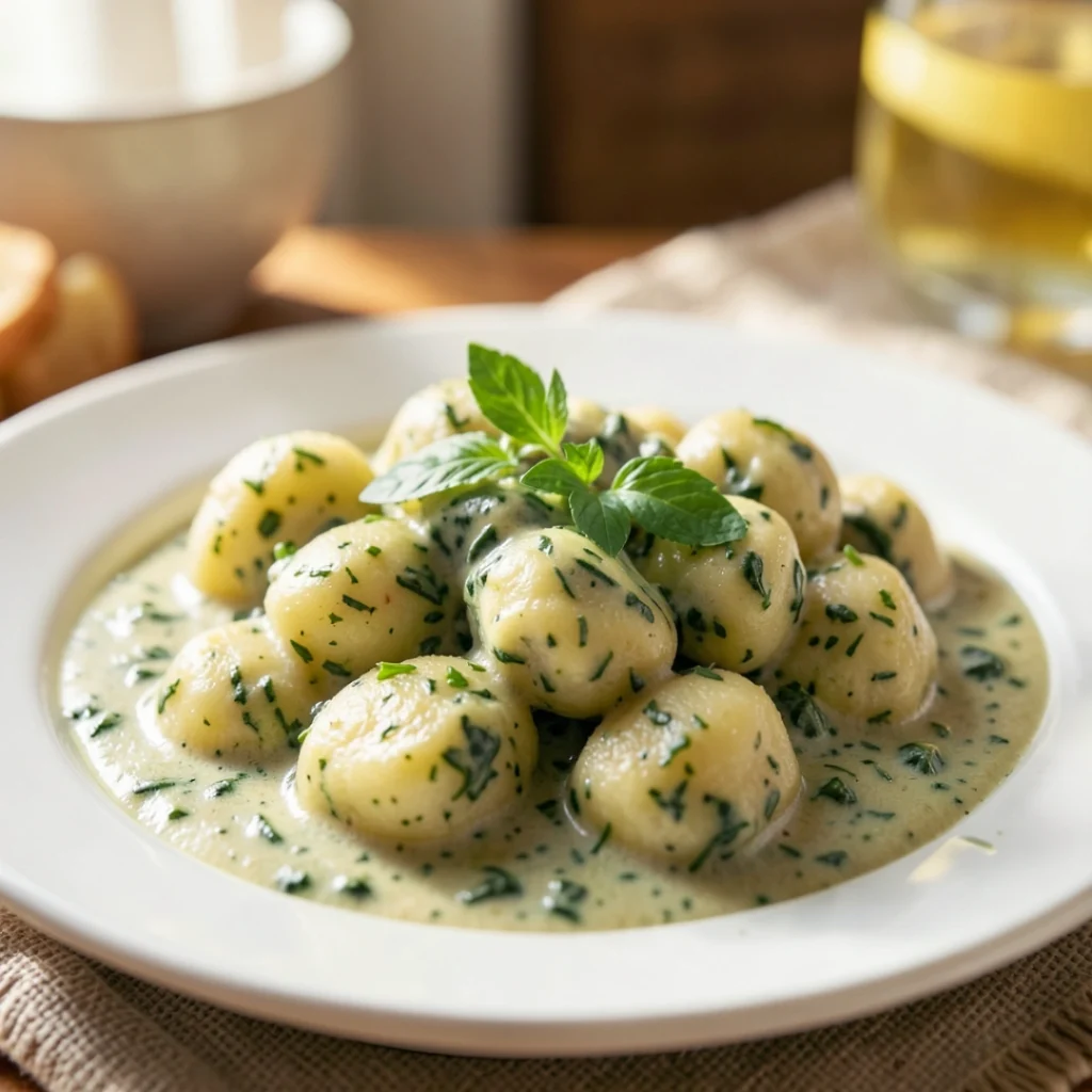 Creamy Spinach Gnocchi