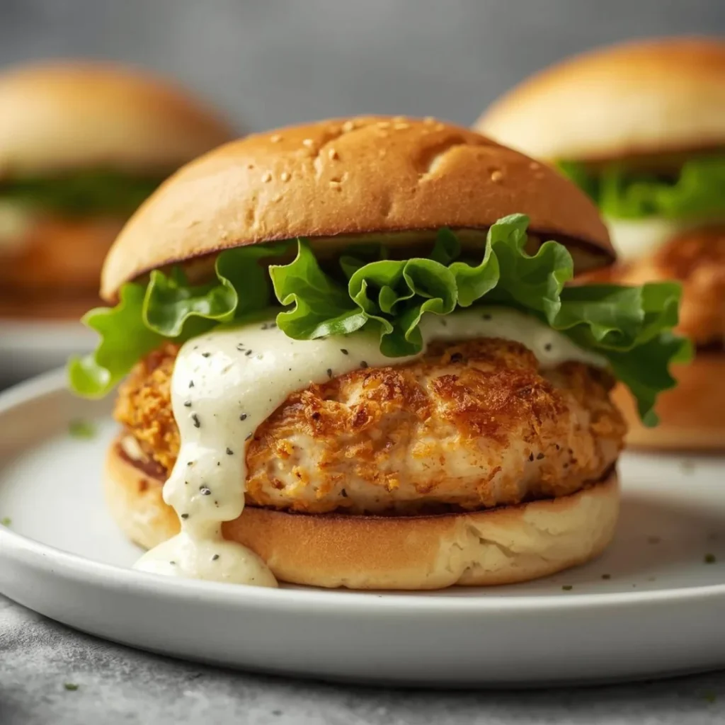 Garlic Parmesan Chicken Burgers