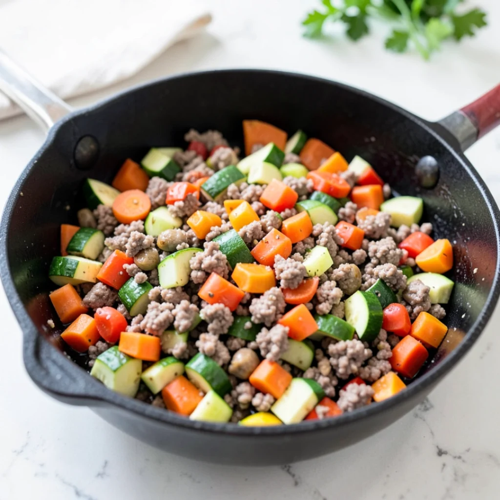 Ground Beef Veggie Skillet 1